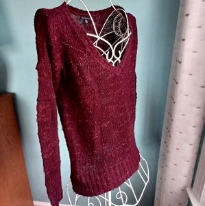 EUC American Eagle Maroon Sweater - Women's Size Medium